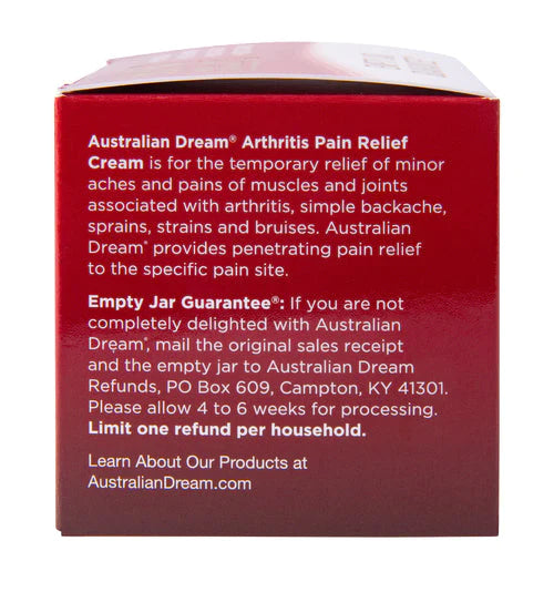 Australian Dream Arthritis Pain Relief Cream 4 oz